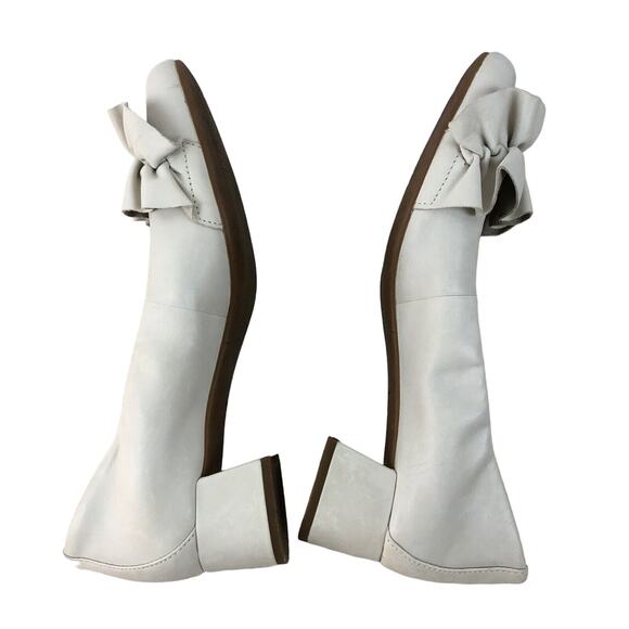 Ugg Fifi Pumps Heels Sz 8 Ruffle Ivory Coquette Preppy Light Academia Girly Twee - Picture 5 of 10